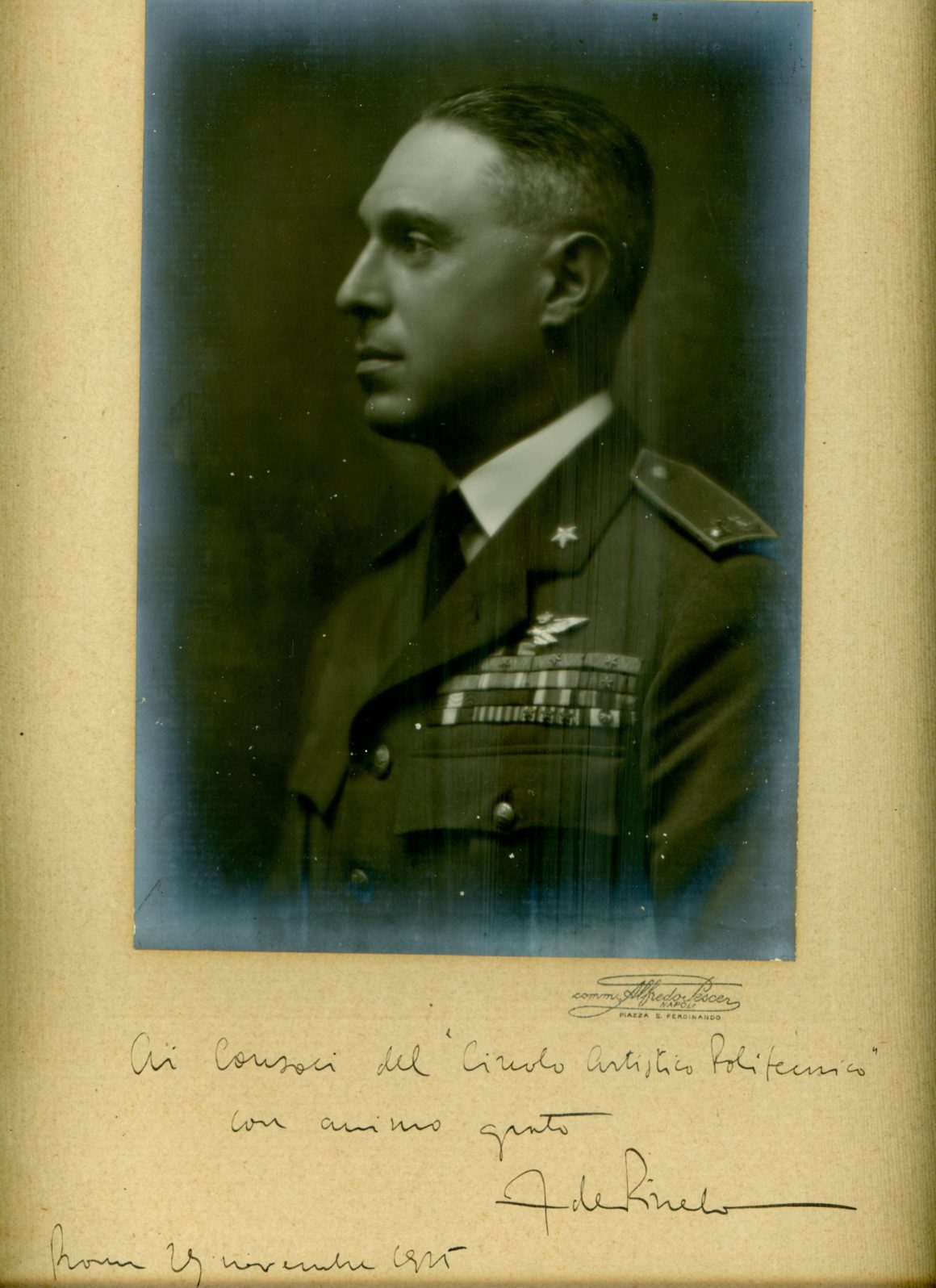 Francesco de Pinedo, Aviatore italiano – 1914