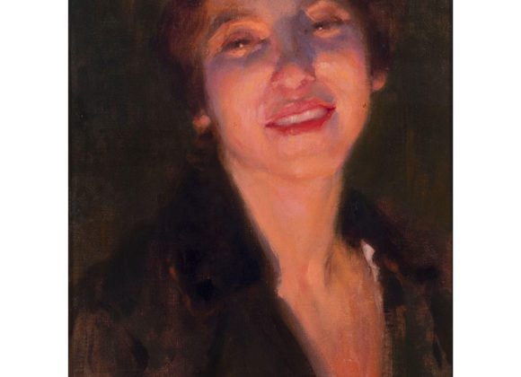 Ritratto di donna, olio su cartone telato – Giuseppe Adrower