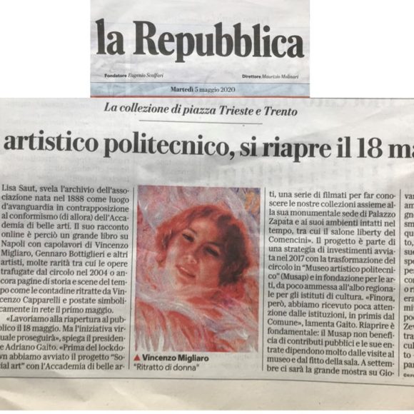 Museo Artistico Politecnico si riapre il 18 maggio di Paolo Popoli